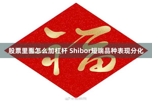 股票里面怎么加杠杆 Shibor短端品种表现分化