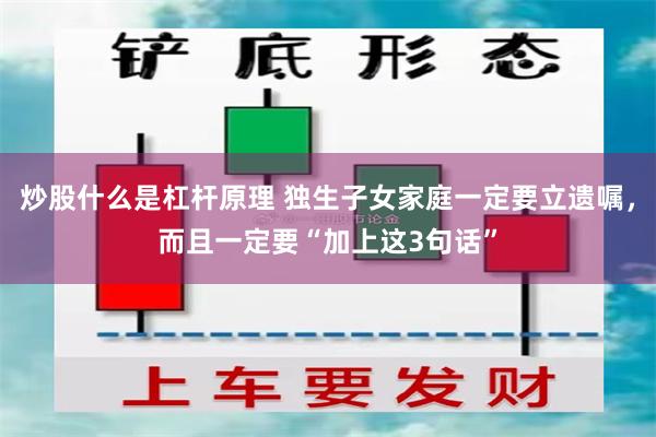 炒股什么是杠杆原理 独生子女家庭一定要立遗嘱，而且一定要“加上这3句话”